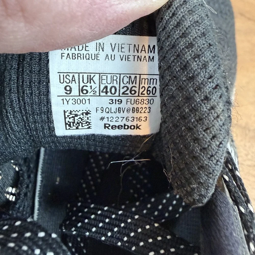 Reebok size standard